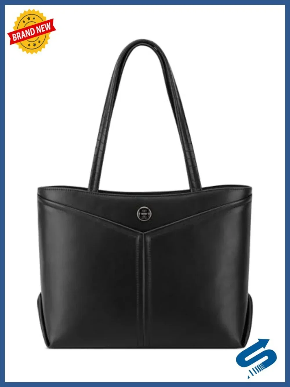 Nine West Erina Triple Compartment Faux Leather Tote Handbag